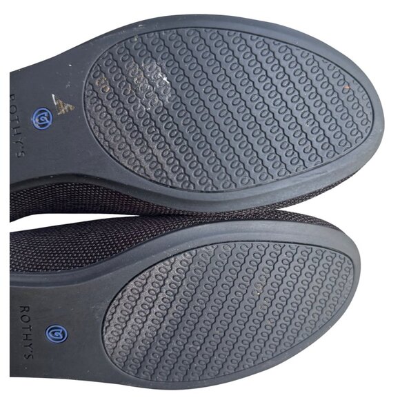 Rothys Women's Black & Blue Pointed Toe Flats W8 Eco-Friendly Recycled Textile - Picture 8 of 9